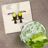Unbranded Toucans Animal 4'' X 4'' Square Wooden Coaster