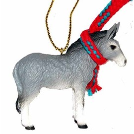 Donkey Tiny Miniature One Christmas Ornament - DELIGHTFUL!