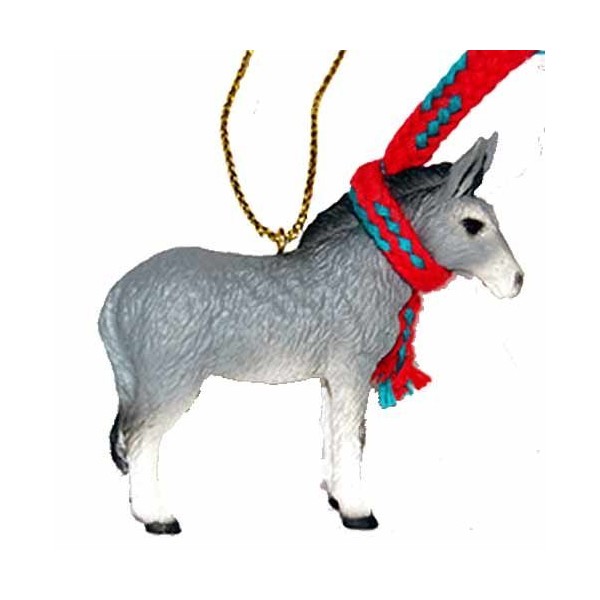 Donkey Tiny Miniature One Christmas Ornament - DELIGHTFUL!