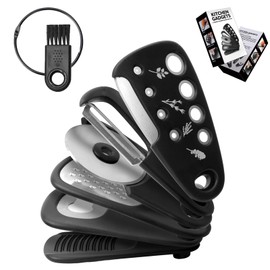 6 in 1 Kitchen Utensil Set, Mini Vegetable Peeler, Space-Saving Kitchen Accessories, Portable Camping Accessories, Cheese Grater, Bottle Opener, Pizza Cutter, Garlic Ginger Grater, Rosemary Cutter