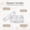 (Quantity: 25 Pieces) Beauticom 5G/5ML Round Clear Jars with Screw
