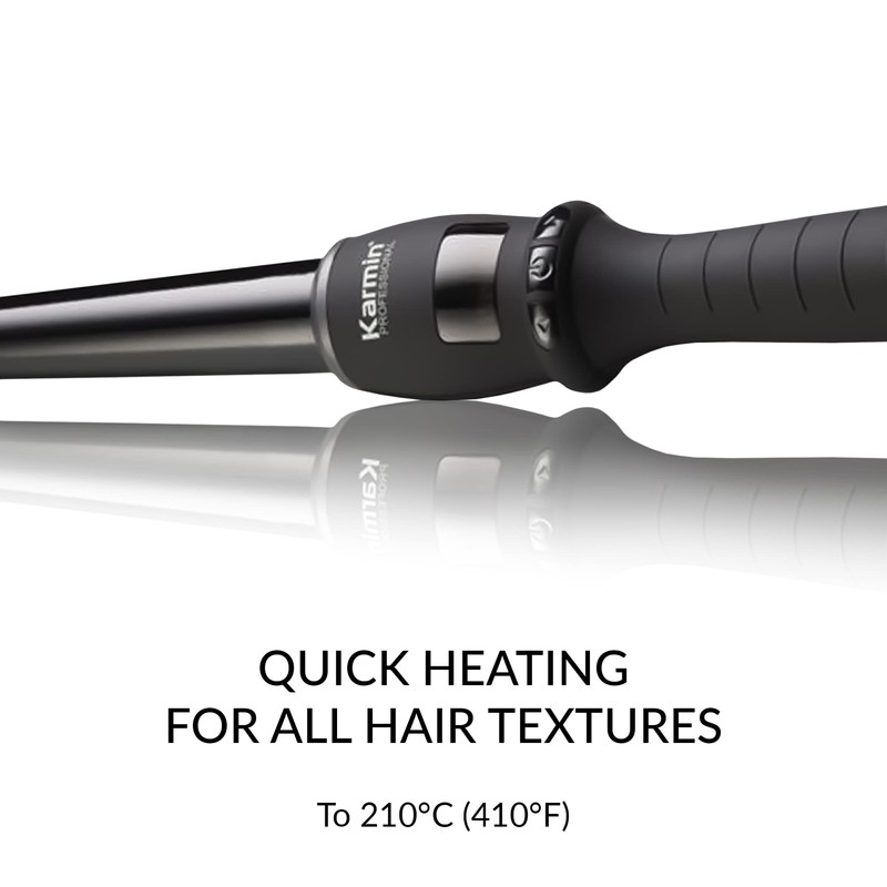 KARMIN G3 Salon Pro Clipless Tourmaline Ceramic Hair Curling Wand
