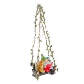 CAXUSD Squirrel Swing Statue Pendant Reading Animal Decor for Garden Lovely Animal Ornament for Outdoor Spaces for Garden Lovers Home Decoration