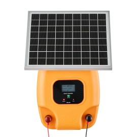 0.6J 8kV Solar Powered Fence Charger 1.86 Mile Range Electric Fence Energizer Kit Keep Predators Out Solar ChargerDefault: Default