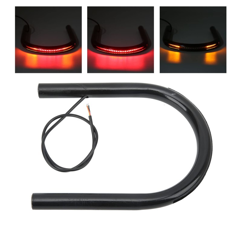 Acouto Motorcycle Rear Seat Frame Hoop with LED Tail Brake