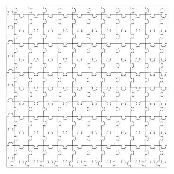 Hygloss Products Blank Community Puzzle - Create-A-Size - Fun Group Activity - Great for Parties, Weddings, Classroom, Office & More - Approx. 44” x 44” - 100 Center Pieces - 100 Guests
