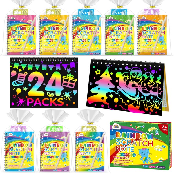 ZMLM Rainbow Scratch Party Favors Kids: Birthday Gifts Toy Bulk