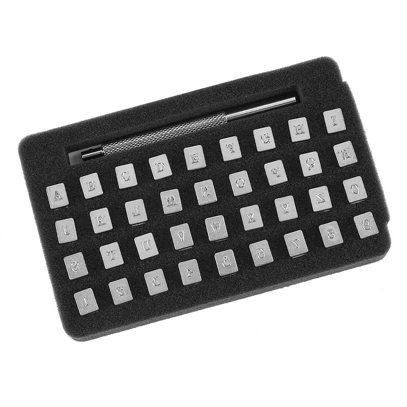 36Pcs Steel Letter Number Leather Stamper Punching Tool for DIY