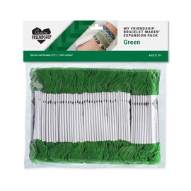 Choose Friendship, My Friendship Bracelet Maker Green Expansion Pack, 100 Pre-Cut Threads