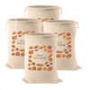 4Pcs Linen Bread Bags to Keep Bread Fresh, Reusable Bread