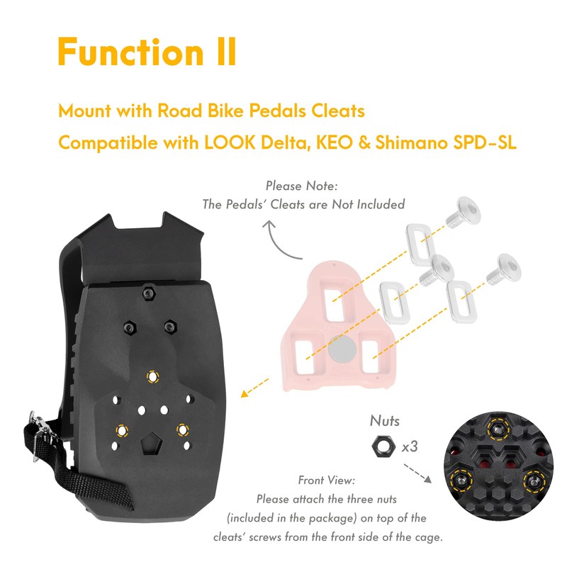 CD Multi-Function Look Delta Shimano SPD & SPD-SL Compatible Toe