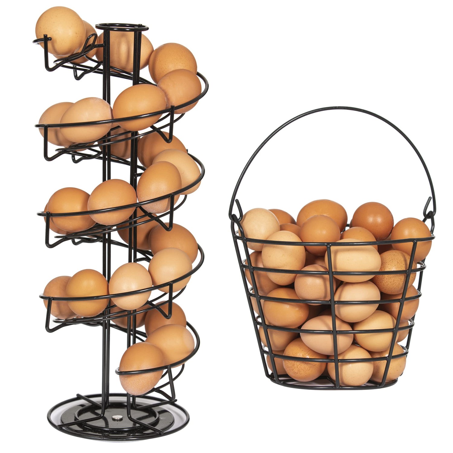 WOODLAND ACRES Rotating Spiral Egg Dispensing Rack, Egg Skelter ...