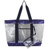 Eastsport Clear Bag Stadium Approved Clear Tote Bag with Zipper