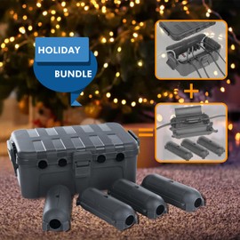 [5 Pieces] RESTMO Large Outdoor Electrical Box, Outdoor Extension Cord Safety Cover, IP54 Waterproof Connection Box, Weatherproof Box for Power Strip, Outlet, Plug, Socket, Timer, Holiday Light, Gray