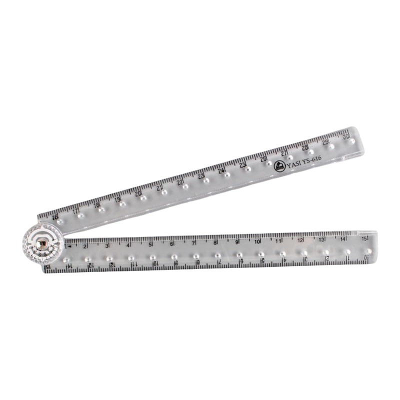 Clear Acrylic Folding Ruler Straight Ruler for Student Teachers, Math