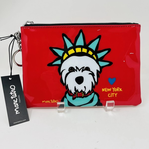 Marc Tetro Liberty Westie Wallet Cosmetic Bag New York Dog