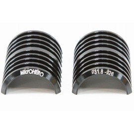 MicrOHERO Stem Spacer Φ31.8~Φ25.4/26mm Lightweight Aluminum CNC Meat Cutting Bicycle Handle Shim Adapter Sleeve (Black, Φ31.8mm-Φ26mm)