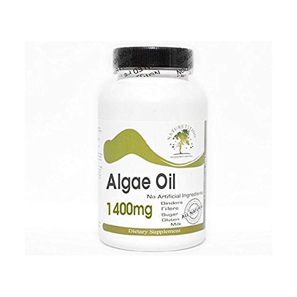 Algae Oil 1400mg ~ 200 Capsules - No Additives ~ Naturetition Supplements