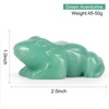 SMQ 2 inch Crystal Frog, Natural Green Aventurine Frog Figurine,