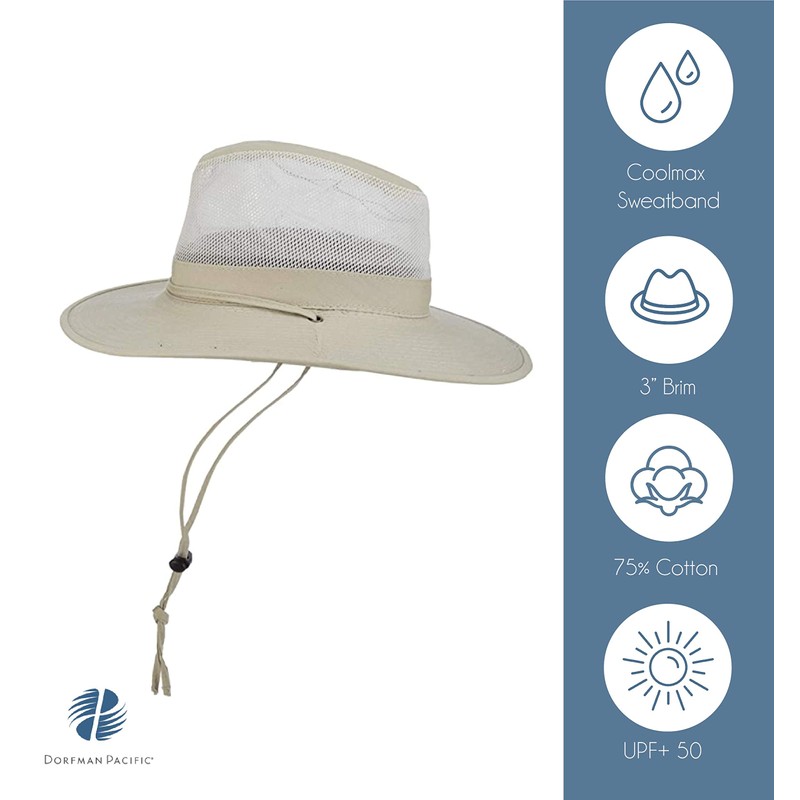 Dorfman Hat Co. DHC Outdoors Solarweave Treated Cotton Hat (Camel,