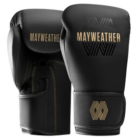 Hayabusa Mayweather Core Boxing Gloves for Men, Women – Lightweight, Durable Training Gloves for Boxing, Sparring, and Heavy Bag Work - Black/Gold, Large/X-Large
