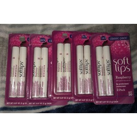 Softlips Lot 10 Softlips Lip Protectant Raspberry Balm 20 SPF NEW RARE & DISCONTINUED