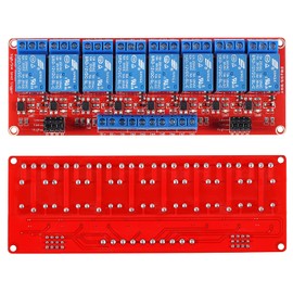 2Pcs 8 Channel 12V Relay Module High Low Level Trigger with Optocoupler Isolation Load 8 Ways Relay Switch Module DC 30V AC 250V 10A Home Intelligent Control Module