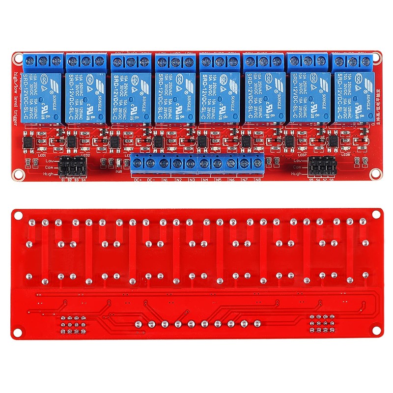 2Pcs 8 Channel 12V Relay Module High Low Level Trigger
