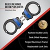 ASP Blue Line Ultra Plus Hinge Handcuffs, Double-Locking Handcuffs, Forged