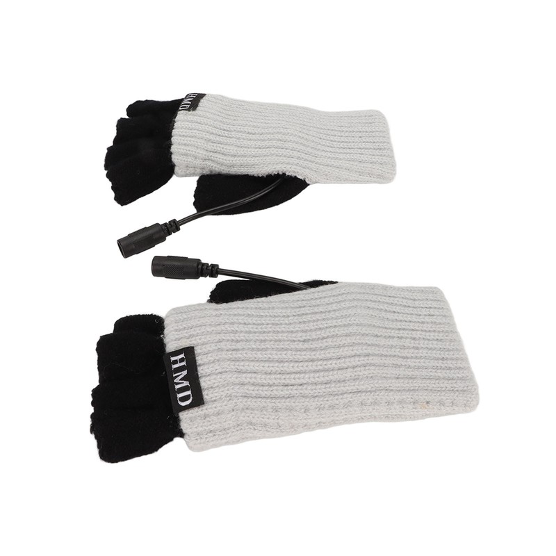 USB Heated Gloves Adult Winter Soft Fashionable Fingerless Heating Gloves