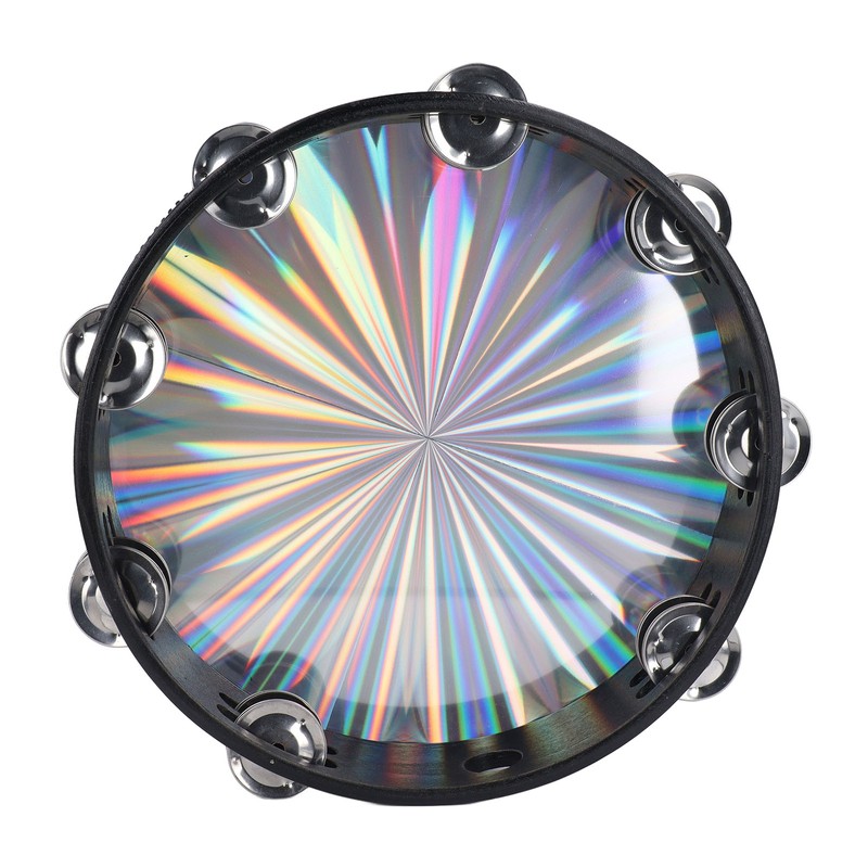 Radiant Tambourine Reflective Clear Crisp Sound Double Row Bell Drum