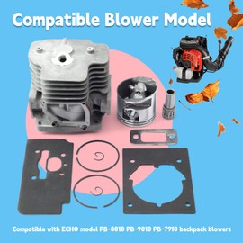 GLOXTED P100006300 Cylinder Piston Kit Replacement for Echo Model PB-8010 PB-9010 PB-7910 Backpack Blowers Replace P100012460 P100006, with Gasket