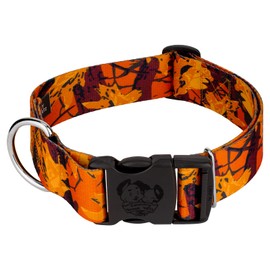 Country Brook Petz - Deluxe Orange Sunset Camo Dog Collar - Military and Camo Collection with 9 Rugged Designs (1 1/2 Inch, Large)
