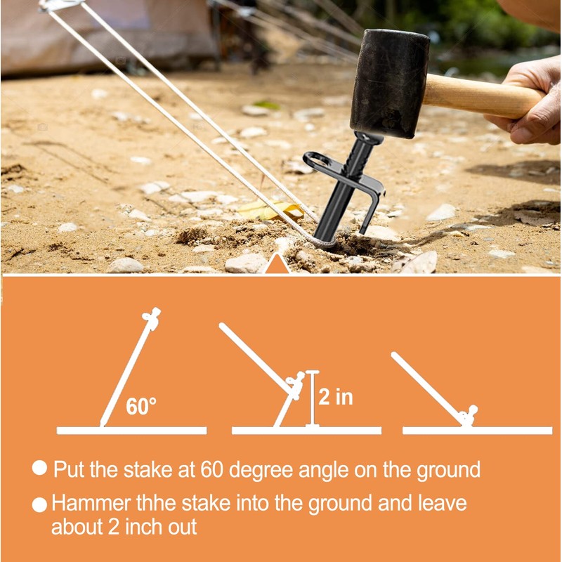 Aoipend Heavy Duty Tree Stakes Kit, Tree Supports for Leaning