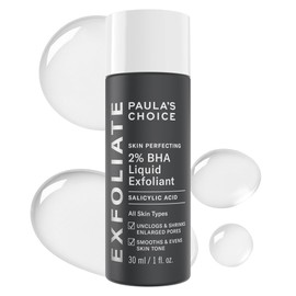 Paula's Choice Skin Perfecting 2% BHA Liquid Salicylic Acid Exfoliant, Gentle Facial Exfoliator for Blackheads, Large Pores, Wrinkles & Fine Lines, Travel Size, 1 Fluid Ounce