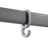 Gedotec H10623 Hanging Hooks Plastic Silver for Wardrobe Rail Oval
