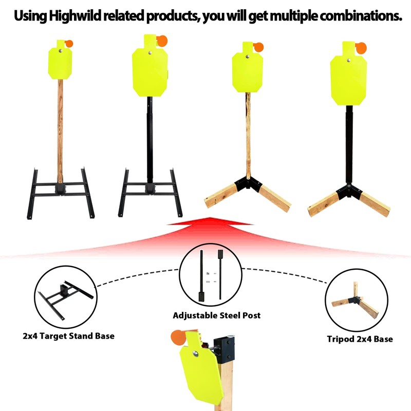 Highwild AR500 Steel Hostage Reactive Shooting Target 10" x 16"