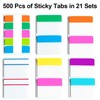Sticky Tabs, 500 Pcs Book Tabs, Page Markers Tabs, Writable