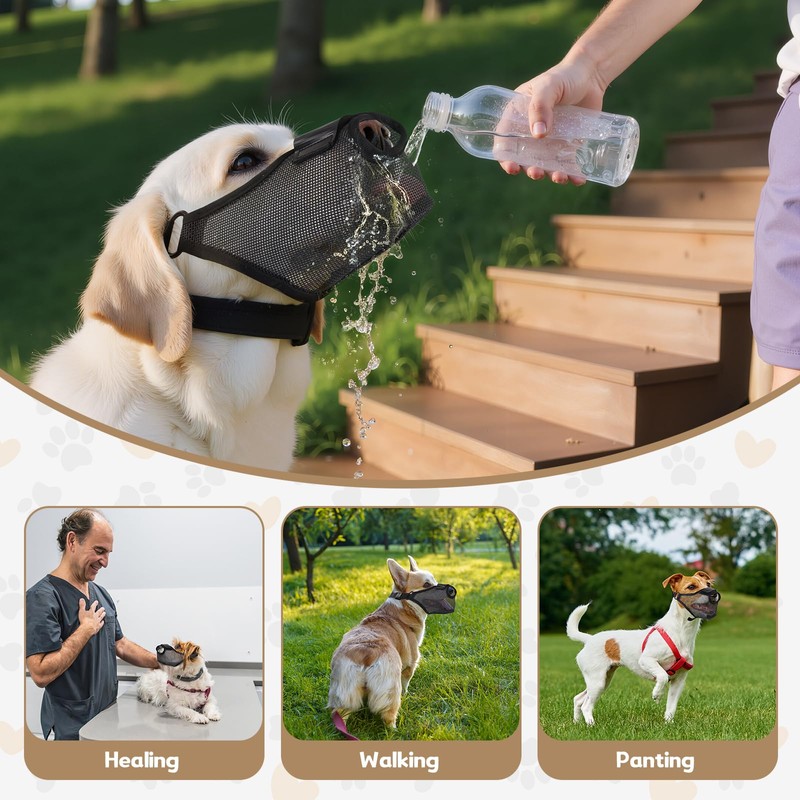 Soft Mesh Dog Muzzle for Extra Large Dogs, Breathable and