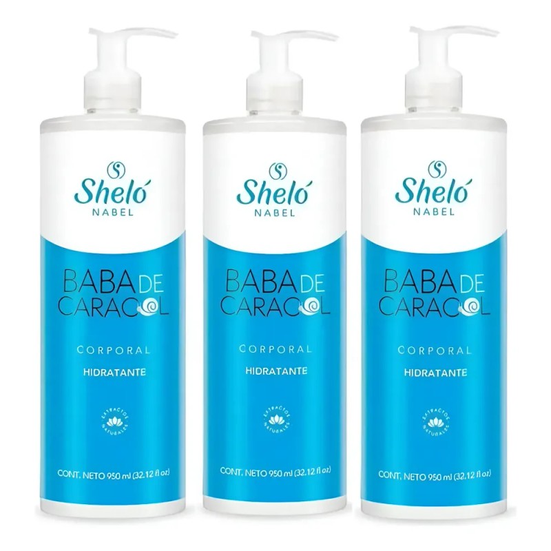 Crema Antiestrías Baba De Caracol Sheló Nabel 2.85l 3 Pz