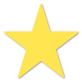 Yellow Star Magnet by Magnet America Is 4" x 4" Made for Vehicles and Refrigerators