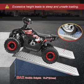 Ruedamann 2PCS 4FT Aluminum Shed Ramps, 880 lbs Capacity, 9'' Wide Loading Ramps for Lawn Mower, UTV, ATV Ramp for Truck Bed Loading, Shed Ramp for Trailers, Riding Mowers, Bicycles, Motorcycles