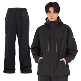 NNOUM AMERAKU NN25NSRA06M Rainwear, Top and Bottom Set, Highly Convinced by Professionals, Rain Suit, Men's, Women's, Bicycle, Raincoat, Golf, Mountain Climbing, Breathable, Waterproof, Stretch, Rain