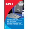 APLI Typenschild-Etiketten, silber, Polyester, wetterfest, für Laser und Kopierer Etikett