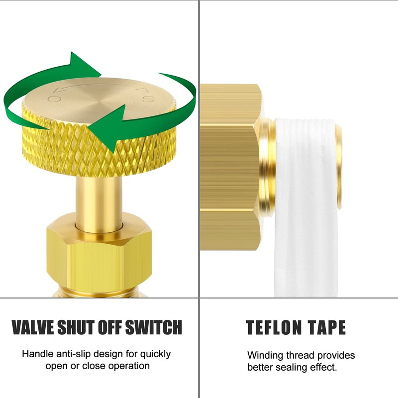 GASHER 1Pcs Brass Replacement Control Needle Valve 1/4" Female NPT