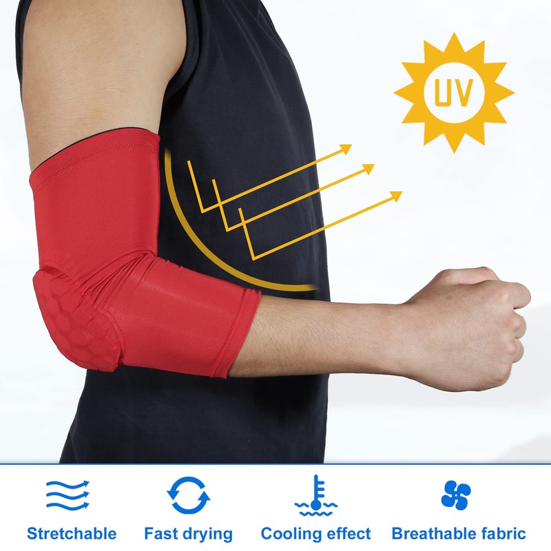 VOCOSTE 2pcs Elbow Brace, Compression Support Sleeve for Joint, Elbow
