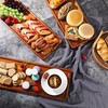 10 Pack Solid Wood Serving Trays 16.7 x 6.4 Inch