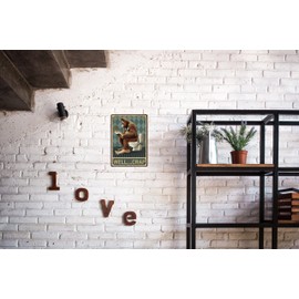 stora Funny Metal Tin Sign - "WELL CRAP" with Sarcastic Quote - 8x12 Inch Vintage Bathroom Wall Decor, Perfect for the home, cafe, bar or guest restroom.