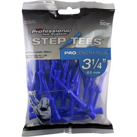 Pride Professional Tee System Two Piece Step Tee, 50 Count, 3-1/4 inch (Blue)