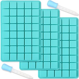 ionEgg 40 Cavities Square Silicone Mold, for Making Chocolate Candy, Ice Cube Tray, Truffles Pralines, 3 Packs